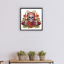 Load image into Gallery viewer, Diamond Painting - Partial Special Shaped - skull candlestick (30*30CM)
