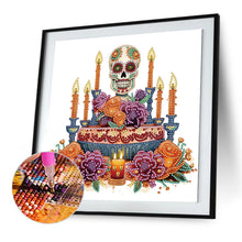Load image into Gallery viewer, Diamond Painting - Partial Special Shaped - skull candlestick (30*30CM)
