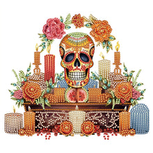 Load image into Gallery viewer, Diamond Painting - Partial Special Shaped - skull candlestick (30*30CM)
