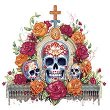 Load image into Gallery viewer, Diamond Painting - Partial Special Shaped - skull candlestick (30*30CM)
