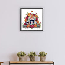 Load image into Gallery viewer, Diamond Painting - Partial Special Shaped - skull candlestick (30*30CM)
