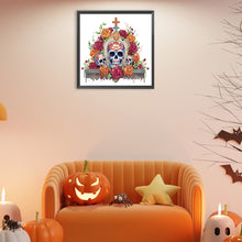 Load image into Gallery viewer, Diamond Painting - Partial Special Shaped - skull candlestick (30*30CM)
