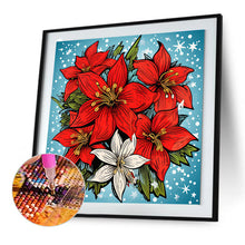 Load image into Gallery viewer, Diamond Painting - Full Round - Christmas red flowers (30*30CM)
