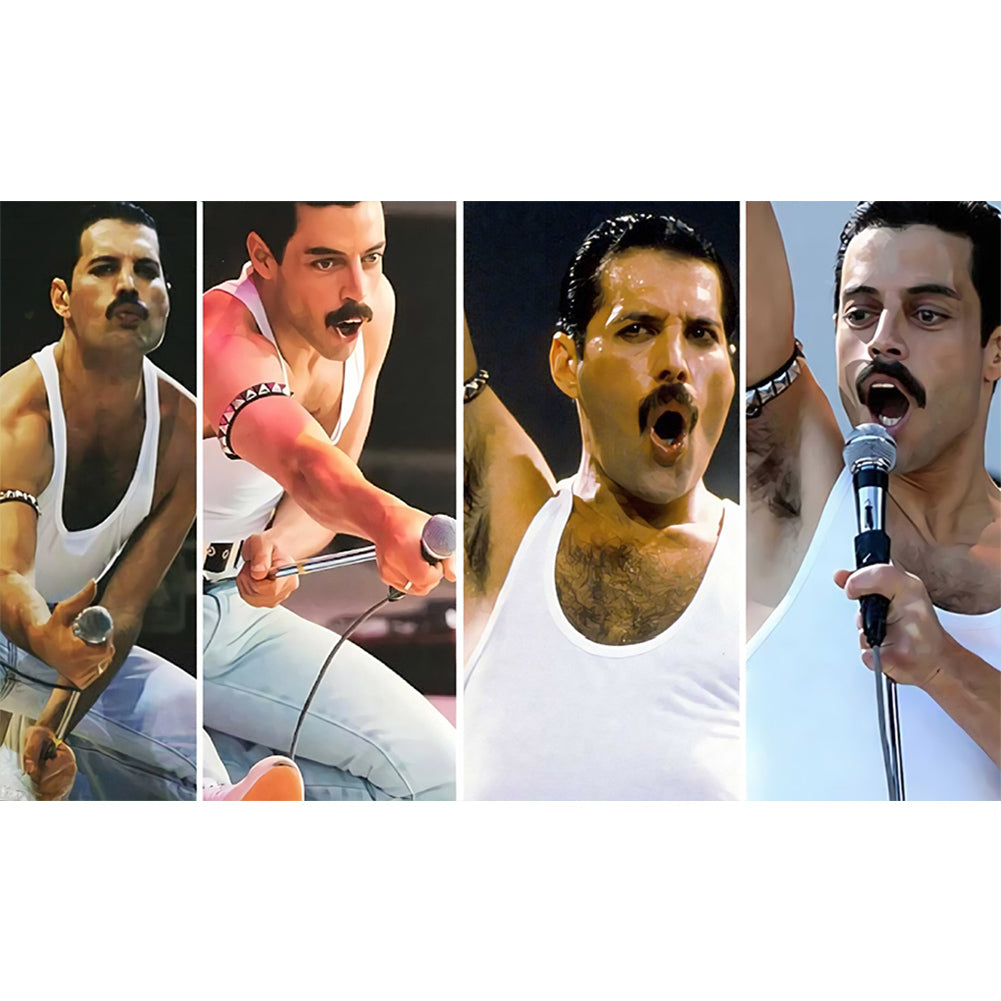 Diamond Painting - Full Round - rock singer freddie mercury (50*30CM)