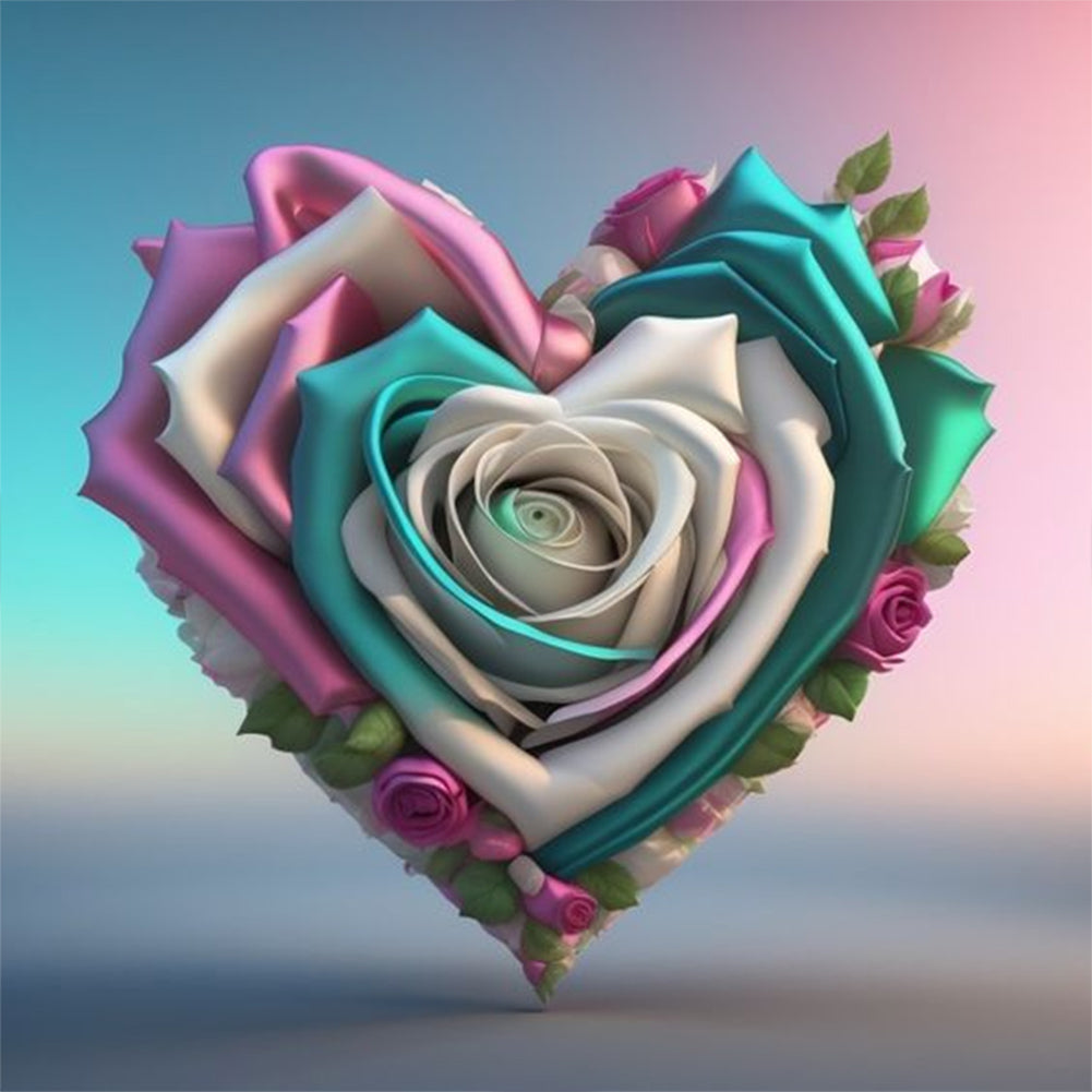 Diamond Painting - Full Round - love rose (30*30CM)