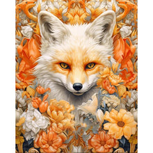 Load image into Gallery viewer, AB Diamond Painting - Full Round - fox in flower (40*50CM)
