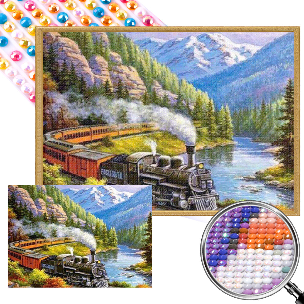 AB Diamond Painting - Full Round - train passing by (50*70CM)