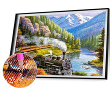 Load image into Gallery viewer, AB Diamond Painting - Full Round - train passing by (50*70CM)
