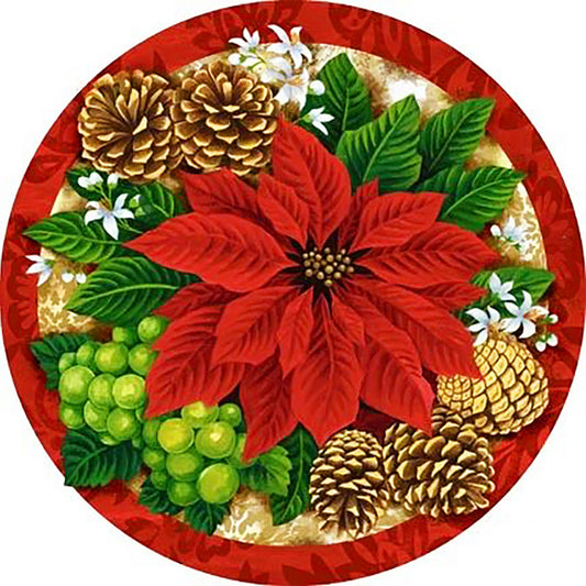 Diamond Painting - Full Round - Christmas floral decorations (40*40CM)