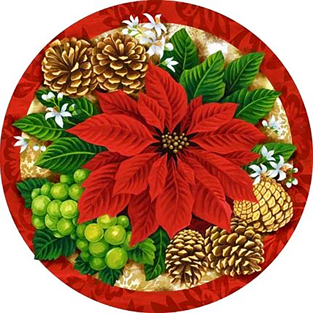 Diamond Painting - Full Round - Christmas floral decorations (40*40CM)