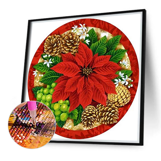 Diamond Painting - Full Round - Christmas floral decorations (40*40CM)