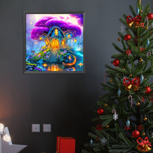Load image into Gallery viewer, Diamond Painting - Full Round - Tranquil Purple Tree House (40*40CM)
