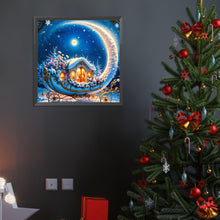 Load image into Gallery viewer, Diamond Painting - Full Round - Tranquil house under the moon (40*40CM)
