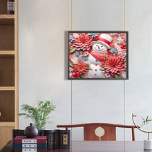 Load image into Gallery viewer, Diamond Painting - Full Round - Paper sculpture red snowman (40*50CM)
