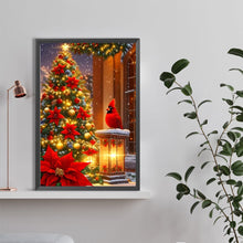 Load image into Gallery viewer, Diamond Painting - Full Round - Christmas cardinal in front of tree (40*60CM)
