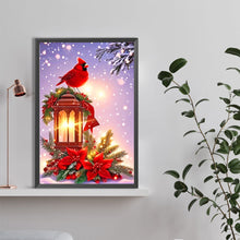 Load image into Gallery viewer, Diamond Painting - Full Round - Cardinal on Christmas lights (40*60CM)
