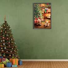 Load image into Gallery viewer, Diamond Painting - Full Round - Christmas gift dog (40*60CM)
