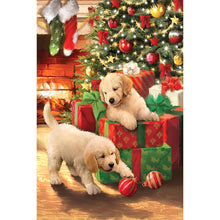Load image into Gallery viewer, Diamond Painting - Full Round - Christmas naughty dogs (40*60CM)
