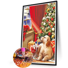 Load image into Gallery viewer, Diamond Painting - Full Round - Christmas version sees the dog on the sleigh (40*60CM)
