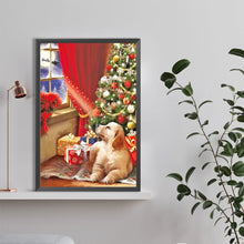 Load image into Gallery viewer, Diamond Painting - Full Round - Christmas version sees the dog on the sleigh (40*60CM)
