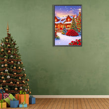 Load image into Gallery viewer, Diamond Painting - Full Round - Christmas scene outside the snow (40*60CM)
