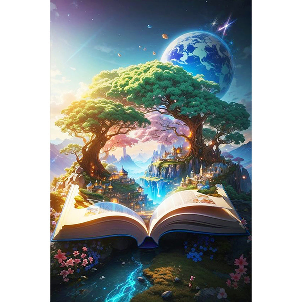 Diamond Painting - Full Round - nature and books (40*60CM)