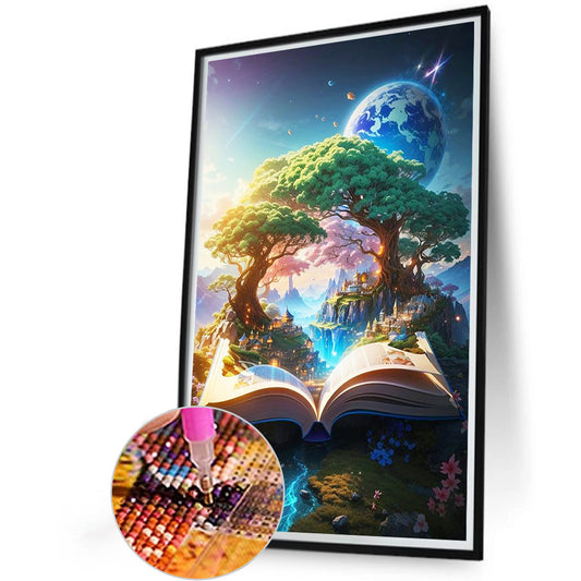 Diamond Painting - Full Round - nature and books (40*60CM)