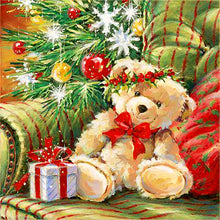 Load image into Gallery viewer, Diamond Painting - Full Round - Christmas teddy bear (40*40CM)
