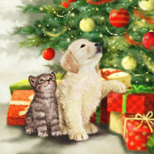Load image into Gallery viewer, Diamond Painting - Full Round - Christmas cats and dogs (40*40CM)
