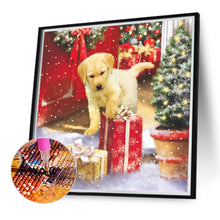 Load image into Gallery viewer, Diamond Painting - Full Round - Christmas dog (40*40CM)
