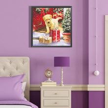 Load image into Gallery viewer, Diamond Painting - Full Round - Christmas dog (40*40CM)
