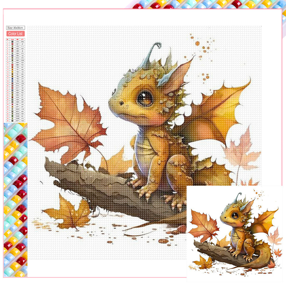 Diamond Painting - Full Square - cute dragon (30*30CM)