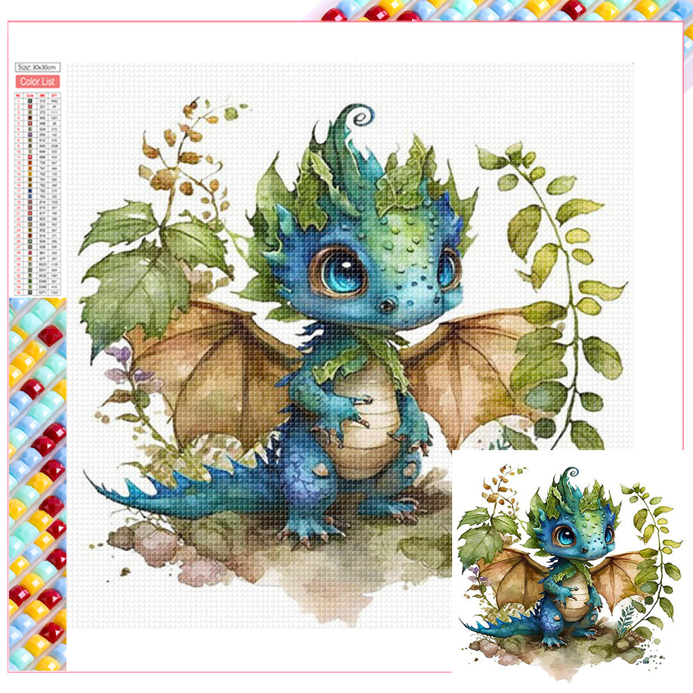 Diamond Painting - Full Square - cute dragon (30*30CM)