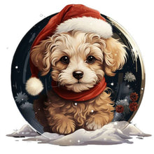 Load image into Gallery viewer, Diamond Painting - Full Square - Winter crystal ball christmas puppy (30*30CM)
