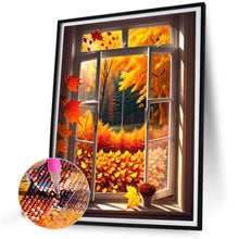 Load image into Gallery viewer, Diamond Painting - Full Square - Autumn leaves outside the window (30*40CM)
