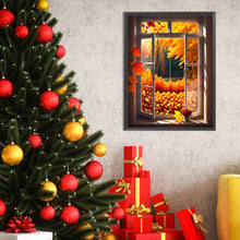 Load image into Gallery viewer, Diamond Painting - Full Square - Autumn leaves outside the window (30*40CM)
