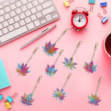 Load image into Gallery viewer, 5/6/8PCS Diamond Art Keyring Flexible Fish Double Sided Wizard Hat Special Shape
