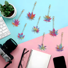Load image into Gallery viewer, 5/6/8PCS Diamond Art Keyring Flexible Fish Double Sided Wizard Hat Special Shape
