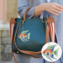 Load image into Gallery viewer, 5/6/8PCS Diamond Art Keyring Flexible Fish Double Sided Wizard Hat Special Shape
