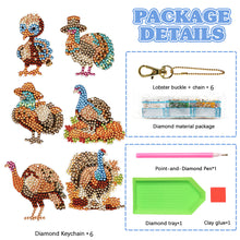 Load image into Gallery viewer, 5/6/8PCS Diamond Art Keyring Flexible Fish Double Sided Wizard Hat Special Shape
