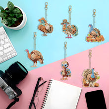 Load image into Gallery viewer, 5/6/8PCS Diamond Art Keyring Flexible Fish Double Sided Wizard Hat Special Shape
