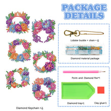 Load image into Gallery viewer, 5/6/8PCS Diamond Art Keyring Flexible Fish Double Sided Wizard Hat Special Shape
