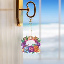 Load image into Gallery viewer, 5/6/8PCS Diamond Art Keyring Flexible Fish Double Sided Wizard Hat Special Shape
