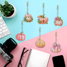 Load image into Gallery viewer, 5/6/8PCS Diamond Art Keyring Flexible Fish Double Sided Wizard Hat Special Shape
