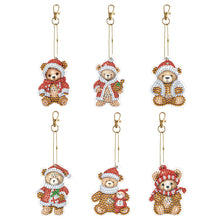 Load image into Gallery viewer, 5/6/8PCS Diamond Art Keyring Flexible Fish Double Sided Wizard Hat Special Shape
