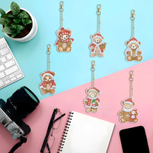 Load image into Gallery viewer, 5/6/8PCS Diamond Art Keyring Flexible Fish Double Sided Wizard Hat Special Shape
