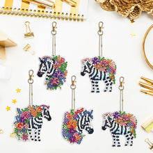 Load image into Gallery viewer, 5/6/8PCS Diamond Art Keyring Flexible Fish Double Sided Wizard Hat Special Shape
