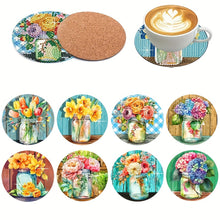 Load image into Gallery viewer, 8PCS Diamond Painting Coasters Kits Special Shape Diamond Painting DIY Coaster
