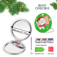 Load image into Gallery viewer, Double Sided Special Shape Diamond Pocket Mirror Santa for Adults Kids Beginners
