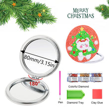 Load image into Gallery viewer, Double Sided Special Shape Diamond Pocket Mirror Santa for Adults Kids Beginners
